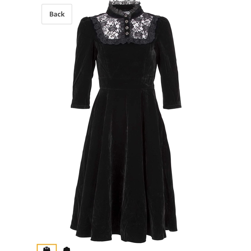 Rumies Vintage Goth Lace Velvet Dress Size 12